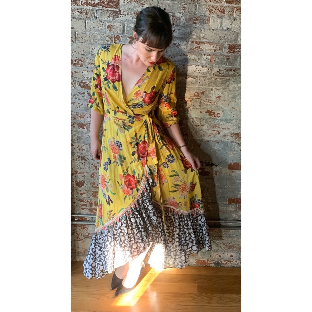 NWT Anthropologie Farm Rio Sunlit Wrap dress - Picture 2 of 8